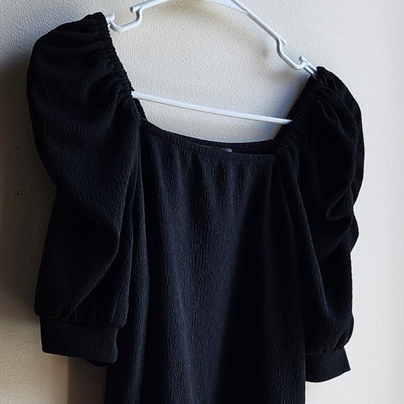 Vince Camuto Black Poofy Shortsleeve Jersey Size XS - Picture 2 of 13